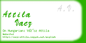 attila vacz business card